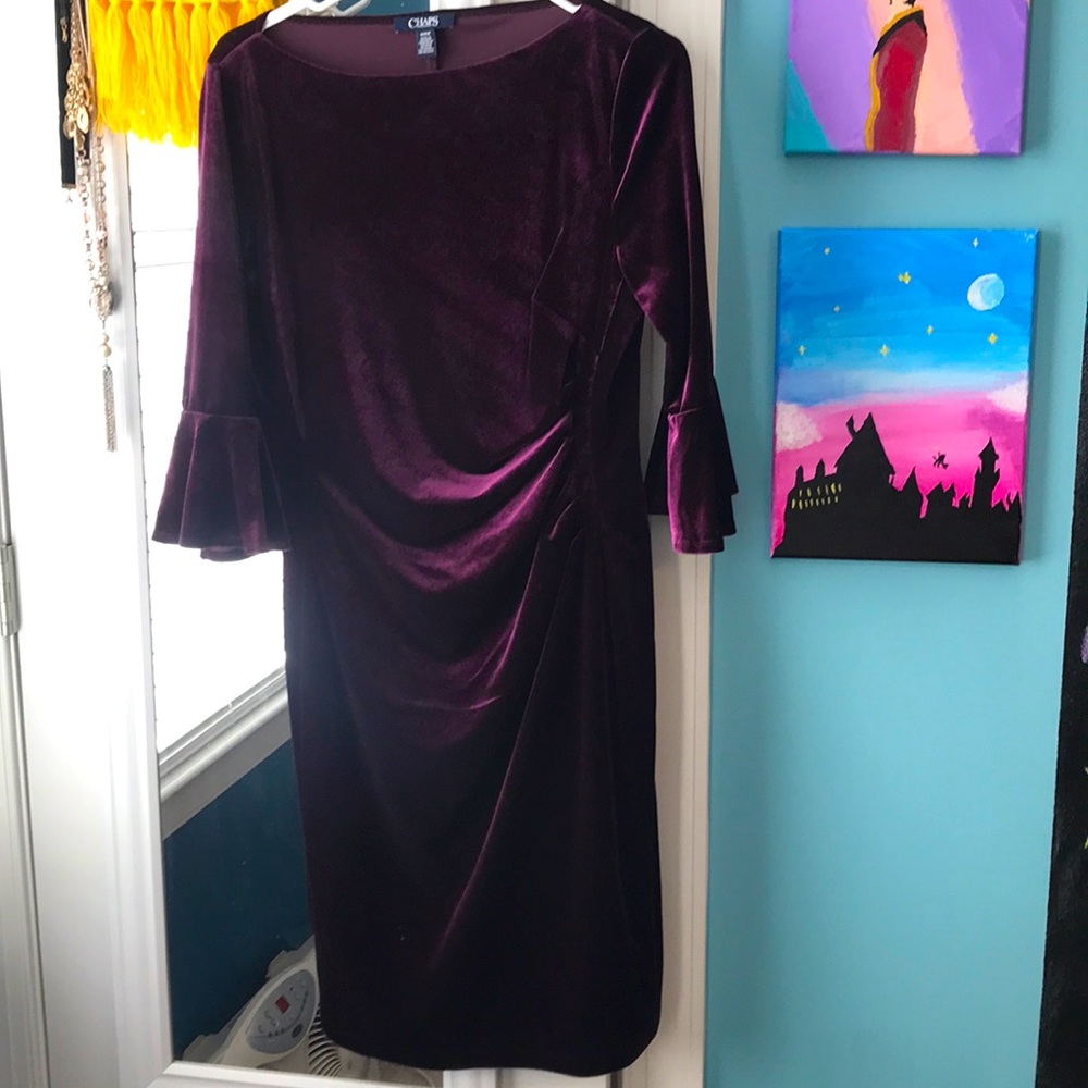Fancy purple velvet dress